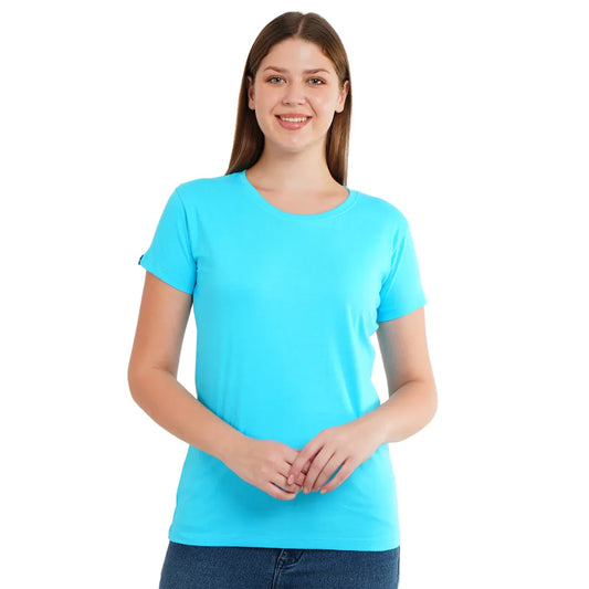 Womens's Half Sleeve T-Shirt Solid Plain | Pure Cotton |Slim Fit