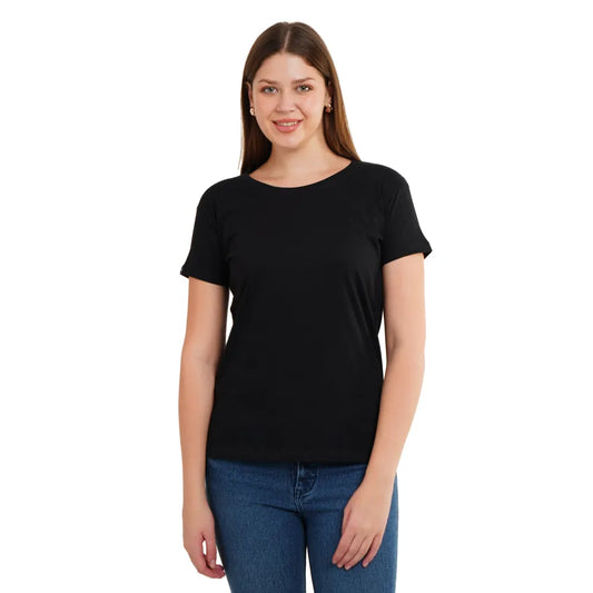 Womens's Half Sleeve T-Shirt Solid Plain | Pure Cotton |Slim Fit