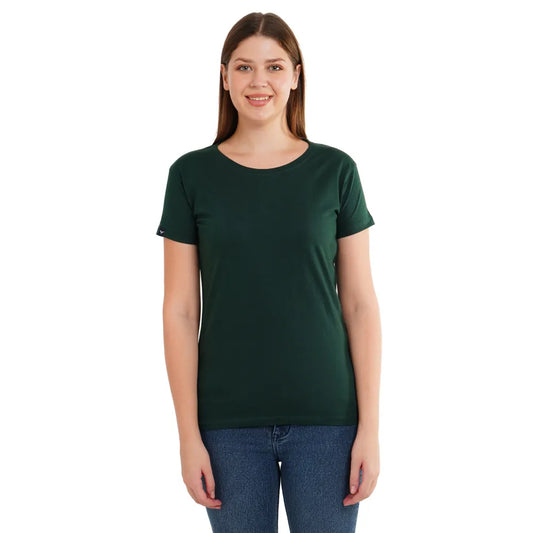 Womens's Half Sleeve T-Shirt Solid Plain | Pure Cotton |Slim Fit
