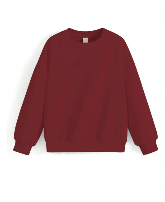 Boys & Girls Solid Pure Cotton Sweatshirt from age 6m to 8 years