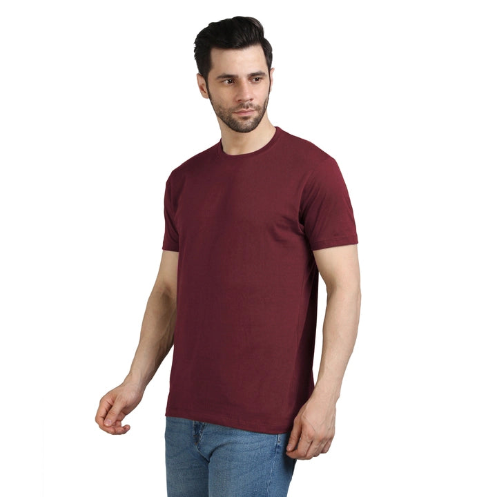 Men's Half Sleeve T-Shirt Solid Plain | Pure Cotton |Regular Fit