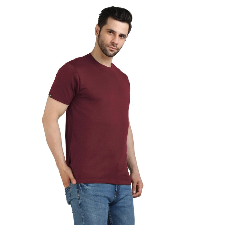 Men's Half Sleeve T-Shirt Solid Plain | Pure Cotton |Regular Fit