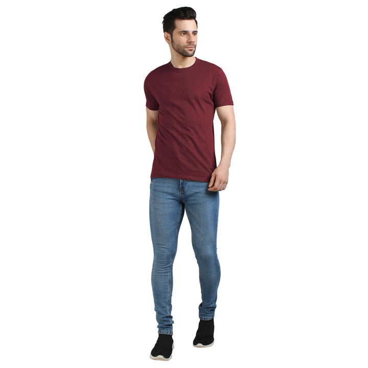 Men's Half Sleeve T-Shirt Solid Plain | Pure Cotton |Regular Fit