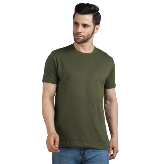 Men's Half Sleeve T-Shirt Solid Plain | Pure Cotton |Regular Fit