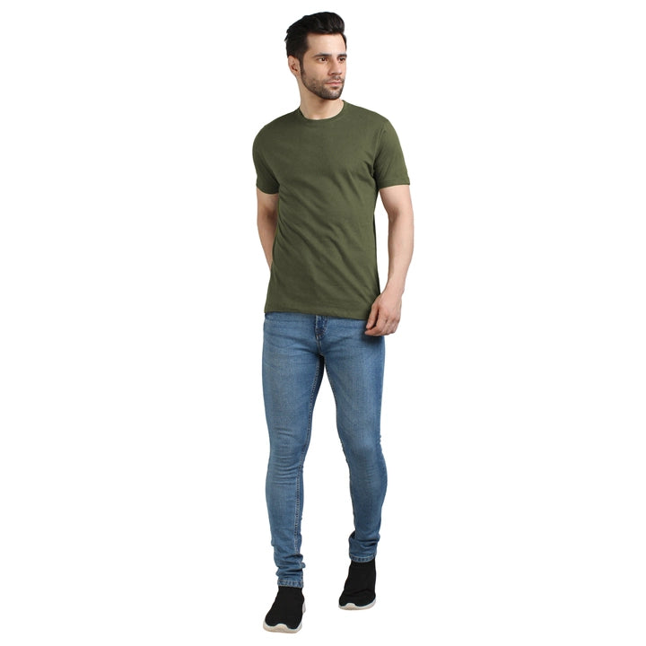 Men's Half Sleeve T-Shirt Solid Plain | Pure Cotton |Regular Fit