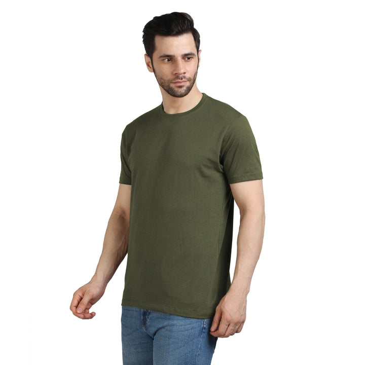 Men's Half Sleeve T-Shirt Solid Plain | Pure Cotton |Regular Fit