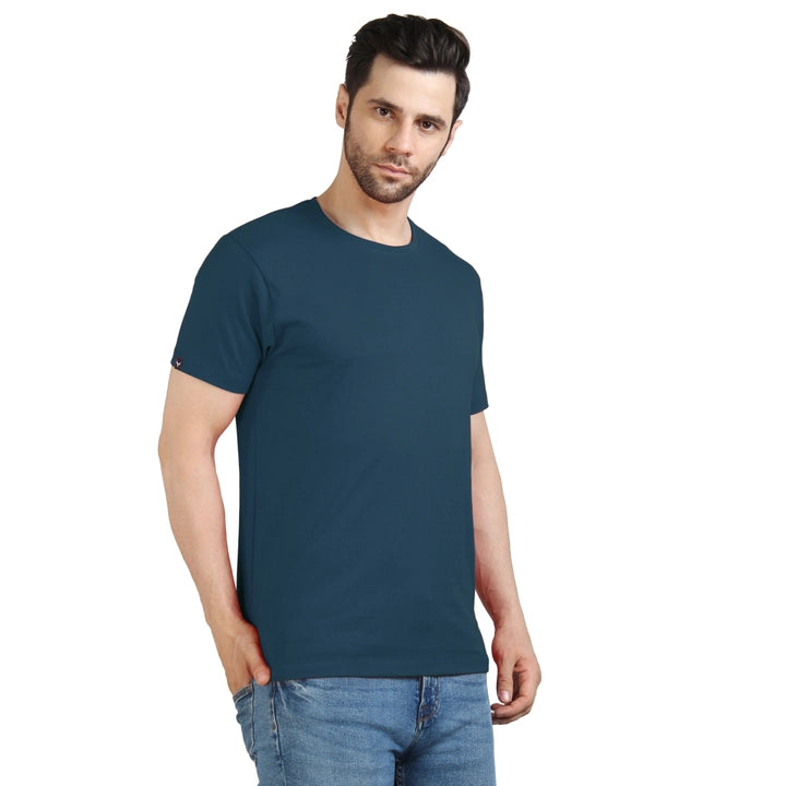 Men's Half Sleeve T-Shirt Solid Plain | Pure Cotton |Regular Fit