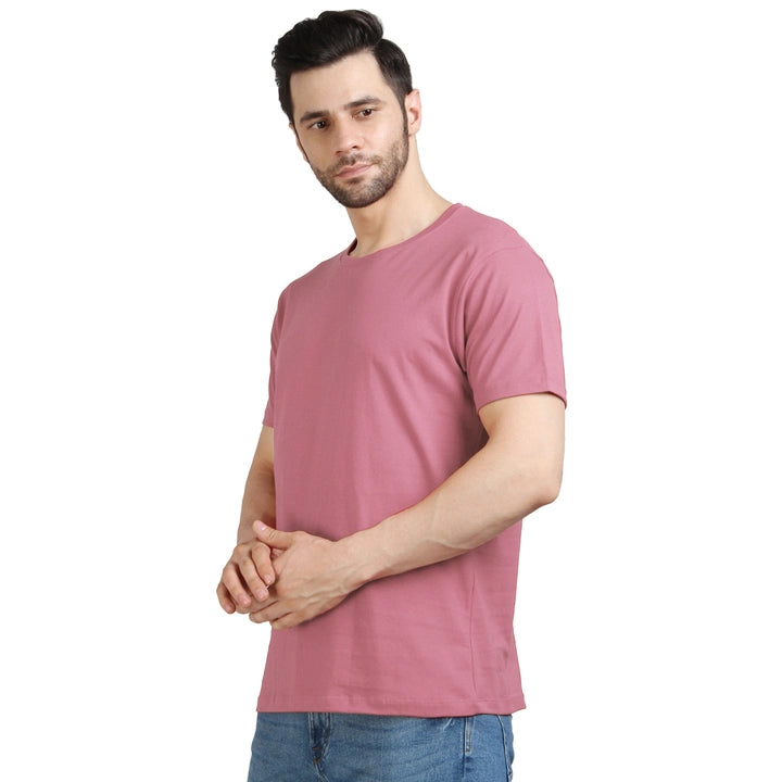 Men's Half Sleeve T-Shirt Solid Plain | Pure Cotton |Regular Fit