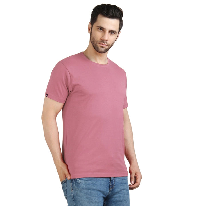 Men's Half Sleeve T-Shirt Solid Plain | Pure Cotton |Regular Fit
