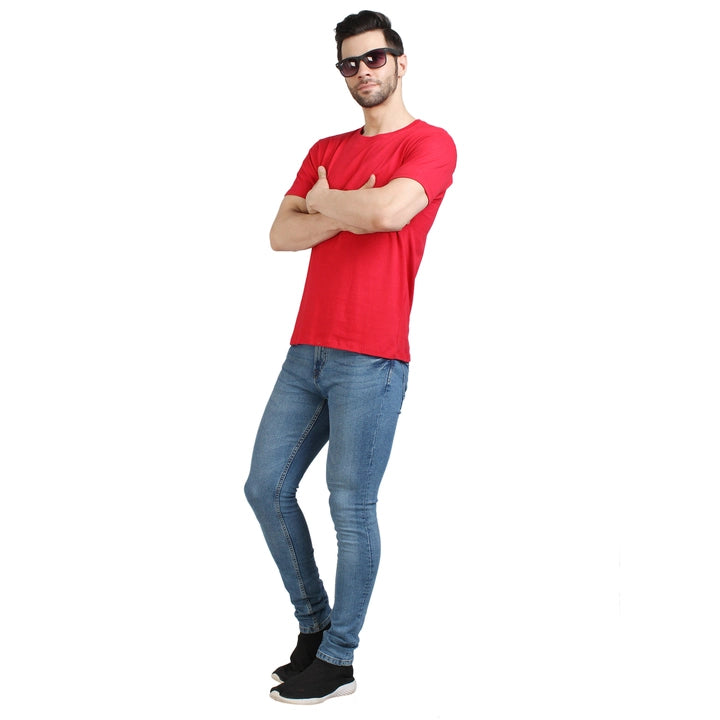 Men's Half Sleeve T-Shirt Solid Plain | Pure Cotton |Regular Fit