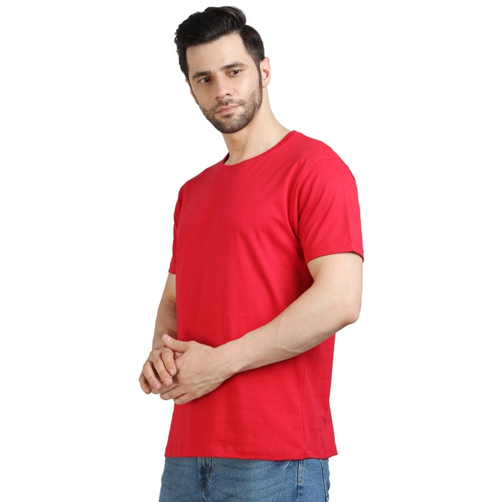 Men's Half Sleeve T-Shirt Solid Plain | Pure Cotton |Regular Fit