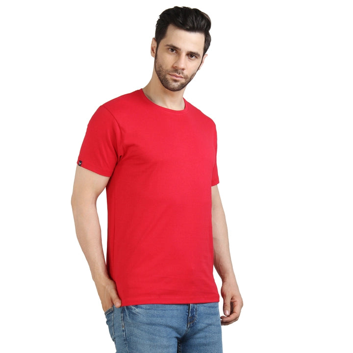 Men's Half Sleeve T-Shirt Solid Plain | Pure Cotton |Regular Fit