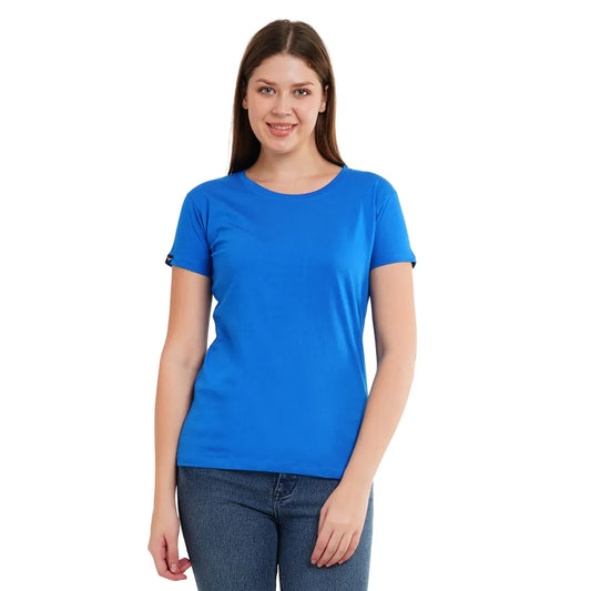 Womens's Half Sleeve T-Shirt Solid Plain | Pure Cotton |Slim Fit