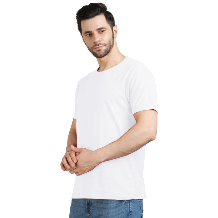 Men's Half Sleeve T-Shirt Solid Plain | Pure Cotton |Regular Fit