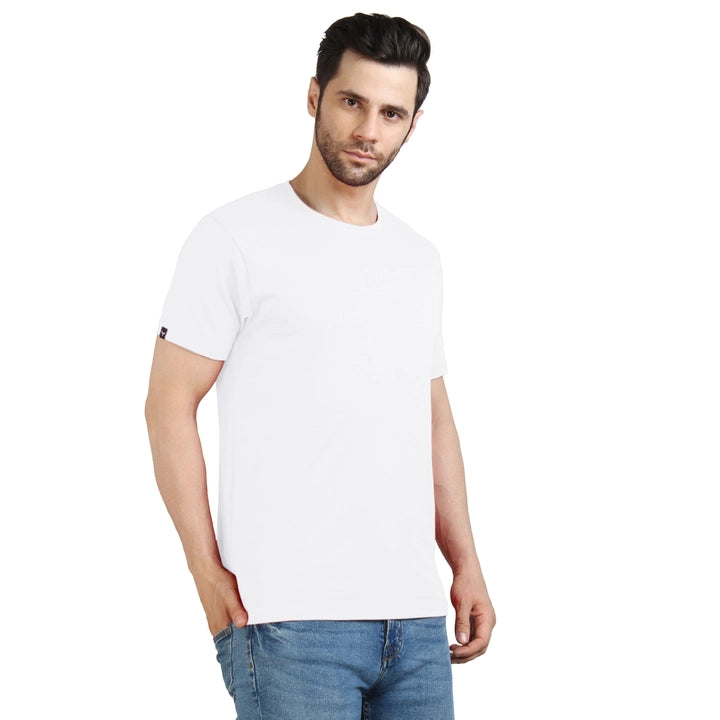 Men's Half Sleeve T-Shirt Solid Plain | Pure Cotton |Regular Fit