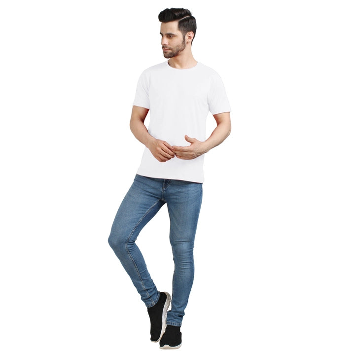 Men's Half Sleeve T-Shirt Solid Plain | Pure Cotton |Regular Fit