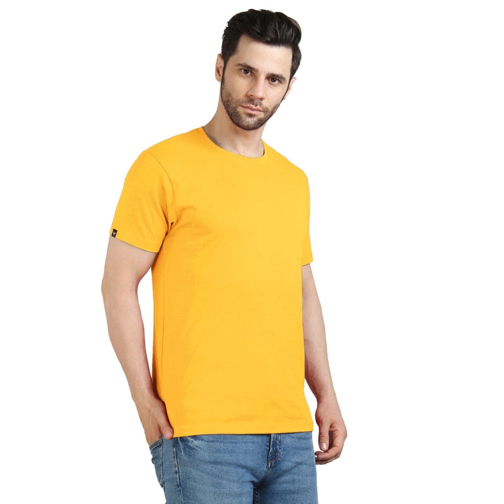 Men's Half Sleeve T-Shirt Solid Plain | Pure Cotton |Regular Fit