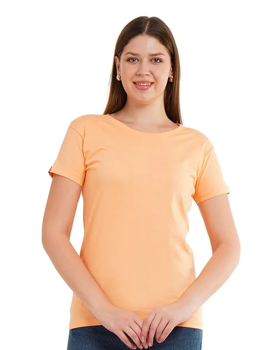 Womens's Half Sleeve T-Shirt Solid Plain | Pure Cotton |Slim Fit