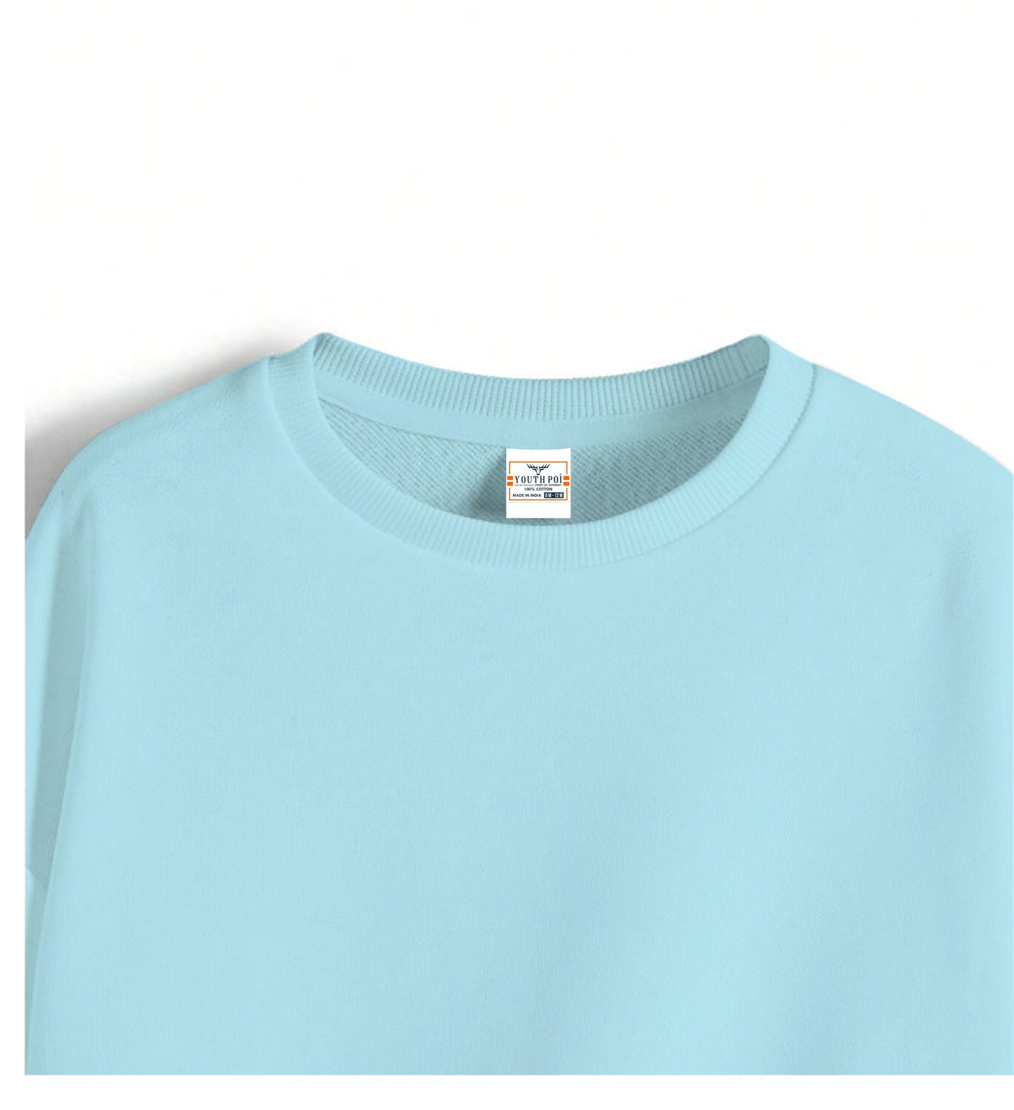 Boys & Girls Solid Pure Cotton Sweatshirt from age 6m to 8 years