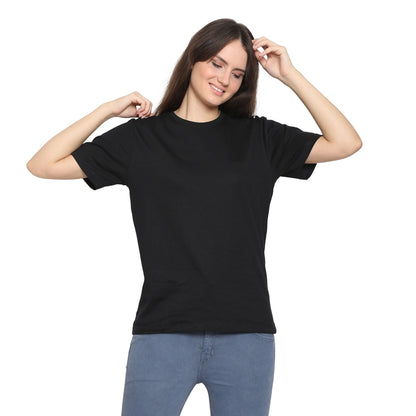 Womens's Half Sleeve T-Shirt Solid Plain | Pure Cotton | Regular Fit