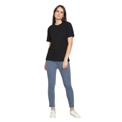 Womens's Half Sleeve T-Shirt Solid Plain | Pure Cotton | Regular Fit