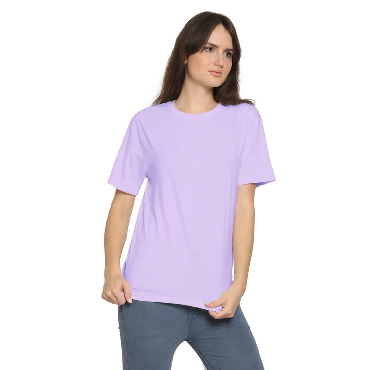 Womens's Half Sleeve T-Shirt Solid Plain | Pure Cotton | Regular Fit