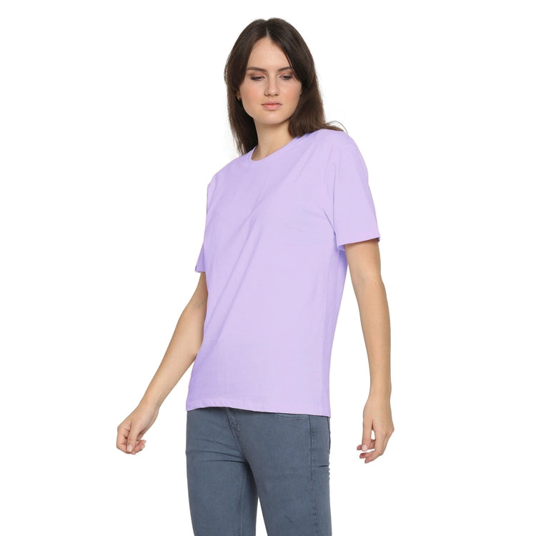 Womens's Half Sleeve T-Shirt Solid Plain | Pure Cotton | Regular Fit