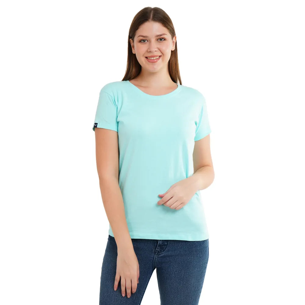 Womens's Half Sleeve T-Shirt Solid Plain | Pure Cotton |Slim Fit