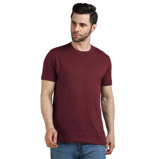 Men's Half Sleeve T-Shirt Solid Plain | Pure Cotton |Regular Fit