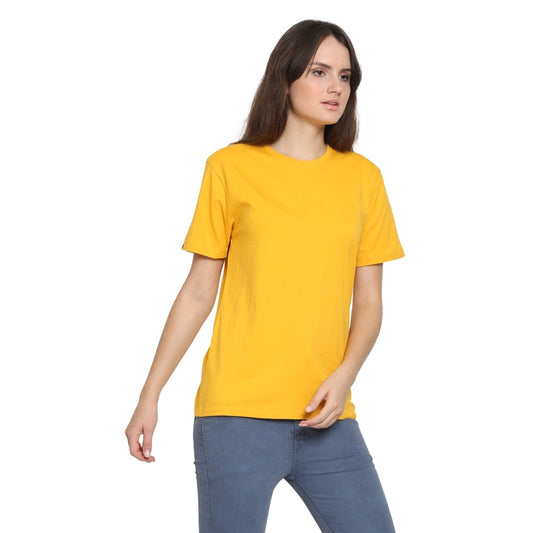 Womens's Half Sleeve T-Shirt Solid Plain | Pure Cotton | Regular Fit