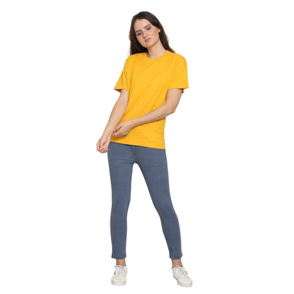 Womens's Half Sleeve T-Shirt Solid Plain | Pure Cotton | Regular Fit