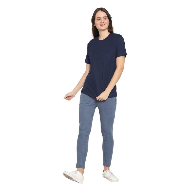 Womens's Half Sleeve T-Shirt Solid Plain | Pure Cotton | Regular Fit