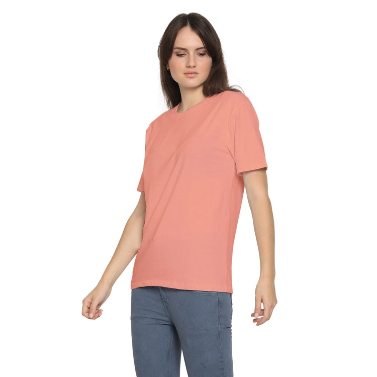 Womens's Half Sleeve T-Shirt Solid Plain | Pure Cotton | Regular Fit