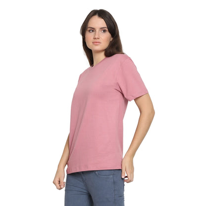 Womens's Half Sleeve T-Shirt Solid Plain | Pure Cotton | Regular Fit