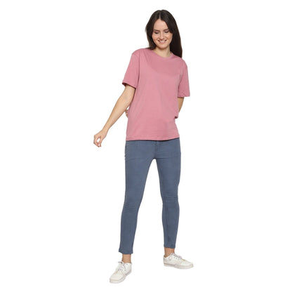 Womens's Half Sleeve T-Shirt Solid Plain | Pure Cotton | Regular Fit