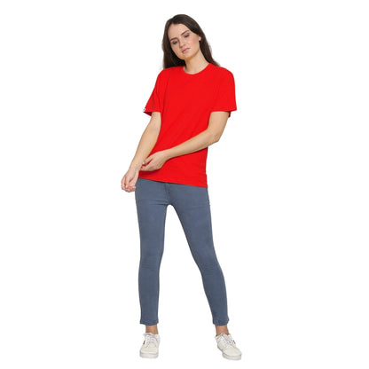 Womens's Half Sleeve T-Shirt Solid Plain | Pure Cotton | Regular Fit