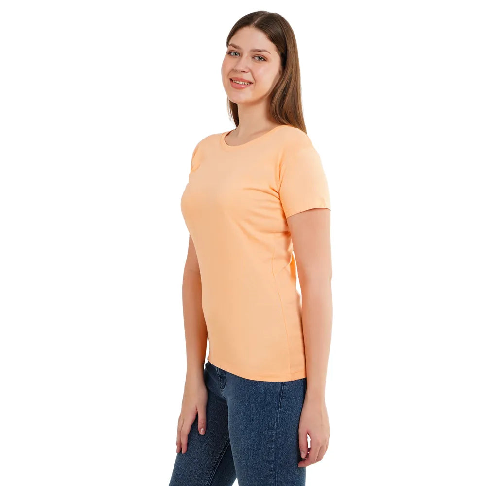 Womens's Half Sleeve T-Shirt Solid Plain | Pure Cotton |Slim Fit