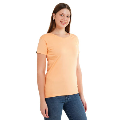 Womens's Half Sleeve T-Shirt Solid Plain | Pure Cotton |Slim Fit
