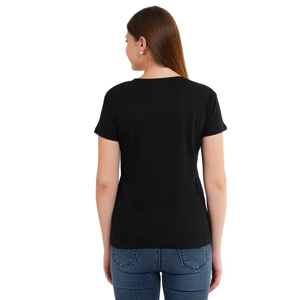 Womens's Half Sleeve T-Shirt Solid Plain | Pure Cotton |Slim Fit