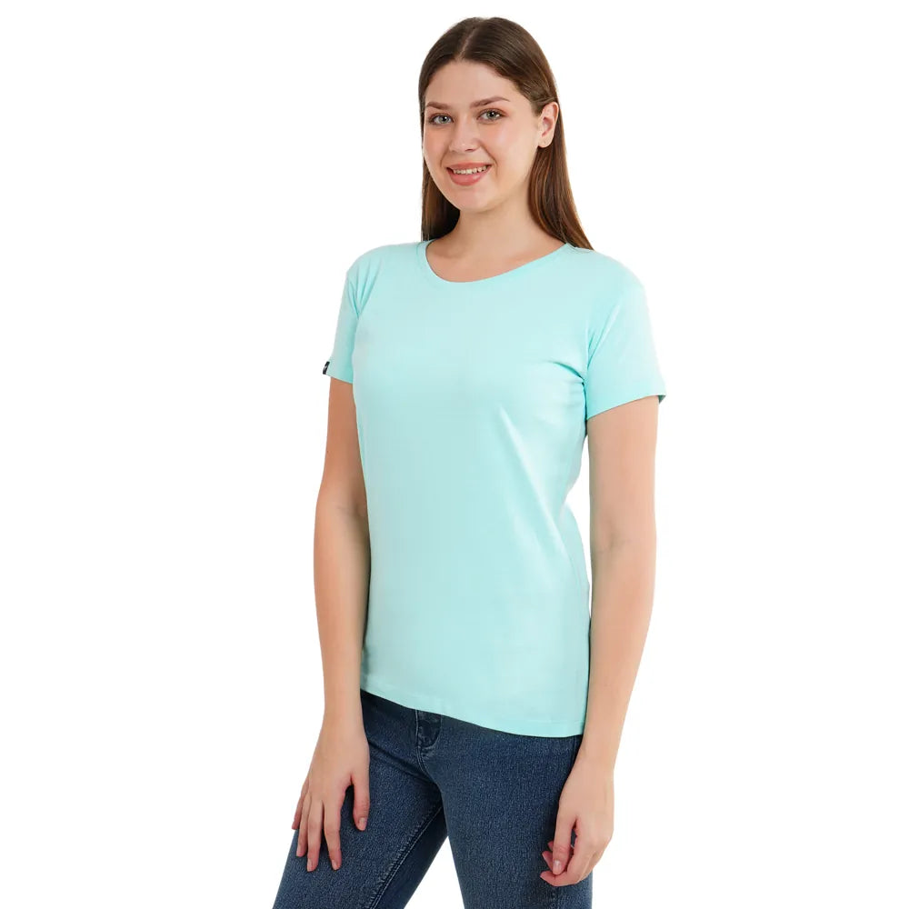 Womens's Half Sleeve T-Shirt Solid Plain | Pure Cotton |Slim Fit