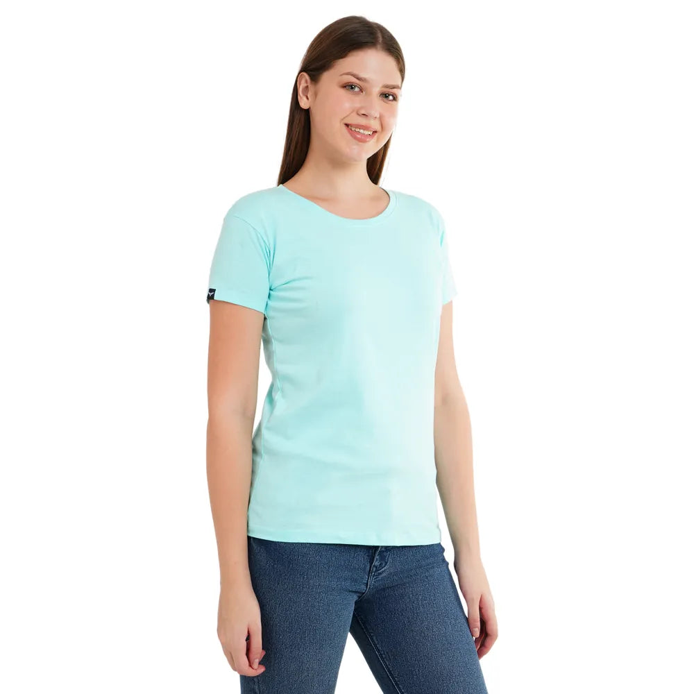 Womens's Half Sleeve T-Shirt Solid Plain | Pure Cotton |Slim Fit