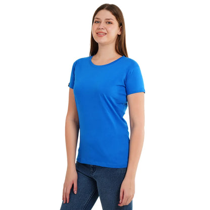 Womens's Half Sleeve T-Shirt Solid Plain | Pure Cotton |Slim Fit