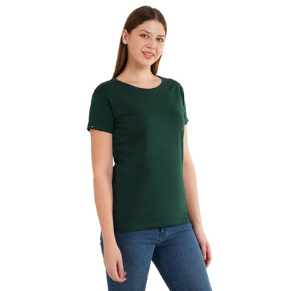 Womens's Half Sleeve T-Shirt Solid Plain | Pure Cotton |Slim Fit