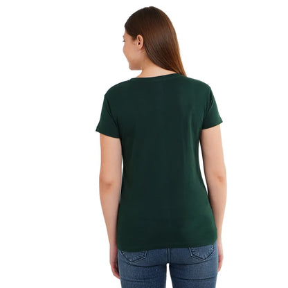 Womens's Half Sleeve T-Shirt Solid Plain | Pure Cotton |Slim Fit