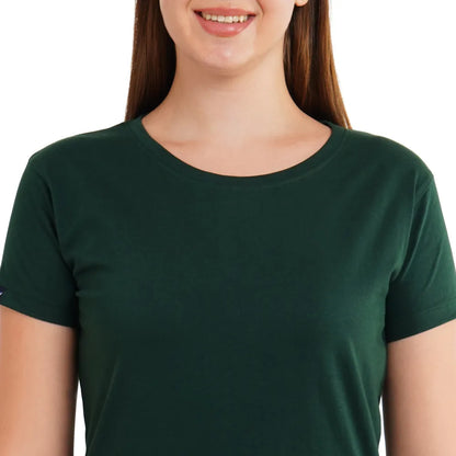 Womens's Half Sleeve T-Shirt Solid Plain | Pure Cotton |Slim Fit