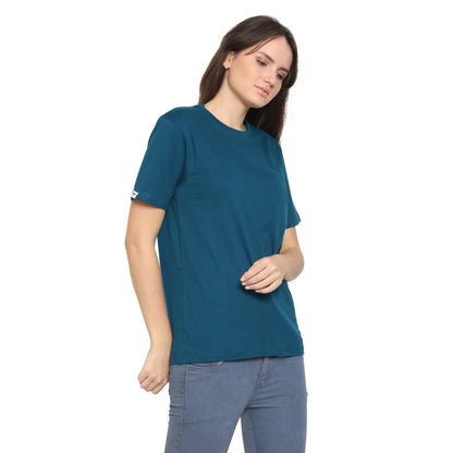 Womens's Half Sleeve T-Shirt Solid Plain | Pure Cotton | Regular Fit