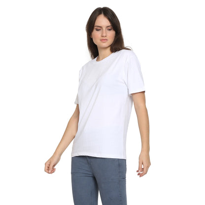 Womens's Half Sleeve T-Shirt Solid Plain | Pure Cotton | Regular Fit