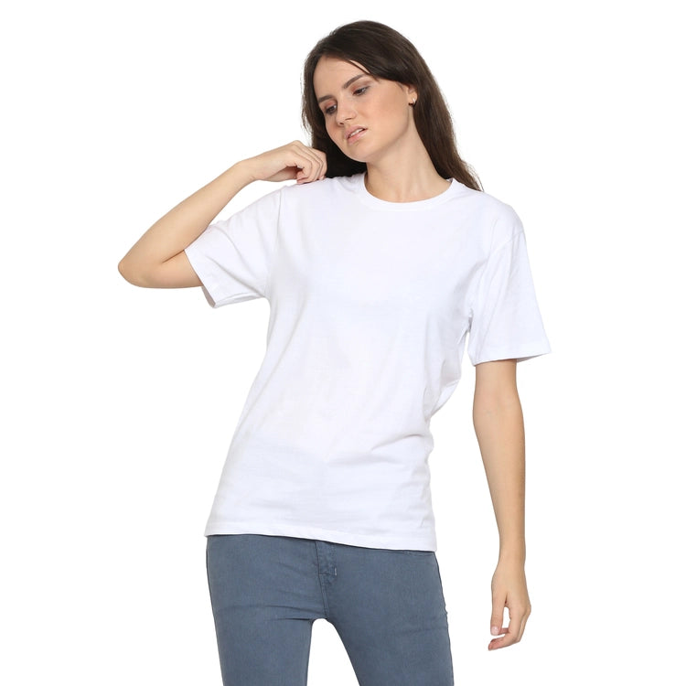 Womens's Half Sleeve T-Shirt Solid Plain | Pure Cotton | Regular Fit