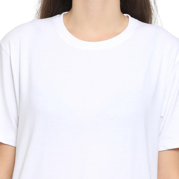 Womens's Half Sleeve T-Shirt Solid Plain | Pure Cotton | Regular Fit