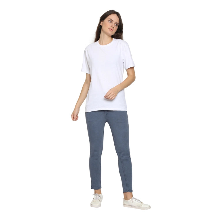 Womens's Half Sleeve T-Shirt Solid Plain | Pure Cotton | Regular Fit